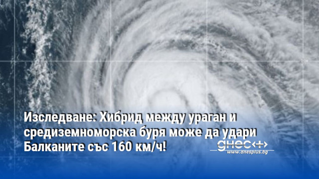 Изследване: Хибрид между ураган и средиземноморска буря може да удари Балканите със 160 км/ч!