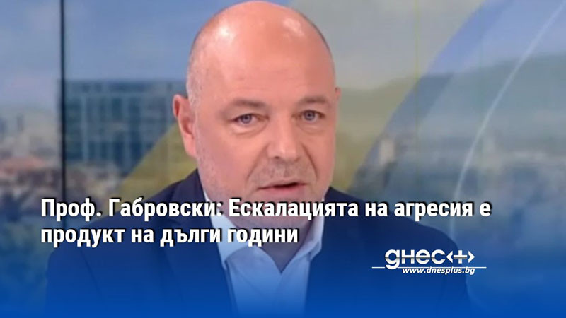 Проф. Габровски: Ескалацията на агресия е продукт на дълги години