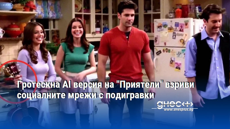 Гротескна AI версия на "Приятели" взриви социалните мрежи с подигравки