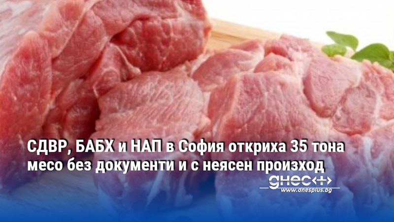 СДВР, БАБХ и НАП в София откриха 35 тона месо без документи и с неясен произход