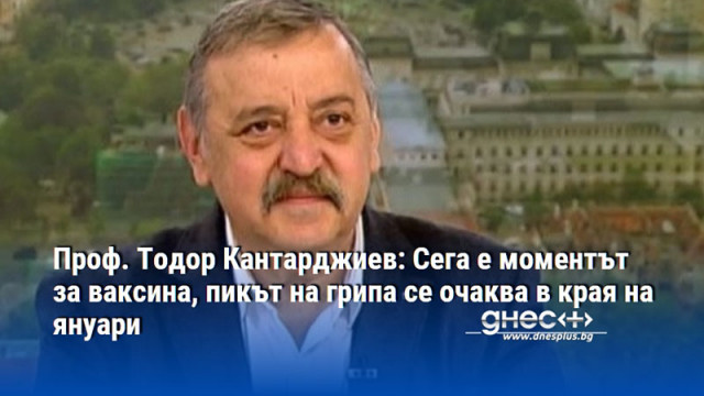 Проф. Тодор Кантарджиев: Сега е моментът за ваксина, пикът на грипа се очаква в края на януари
