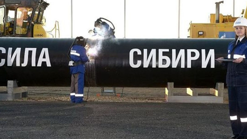 "Газпром" отчита нов рекорд в доставките на газ за Китай чрез "Силата на Сибир"
