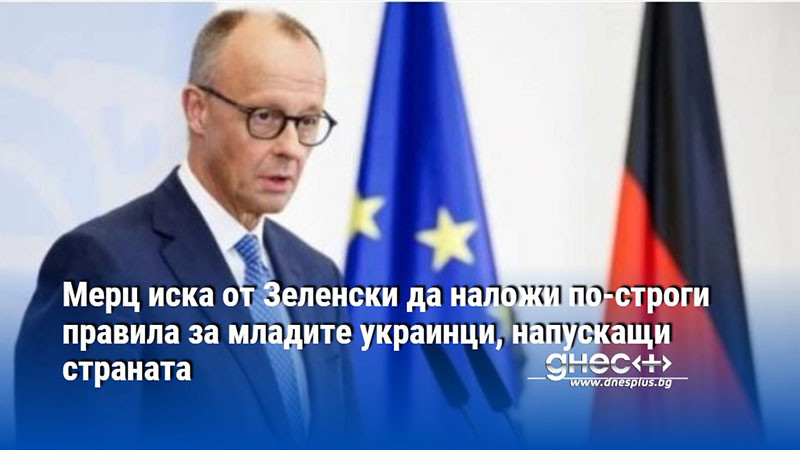 Мерц иска от Зеленски да наложи по-строги правила за младите украинци, напускащи страната