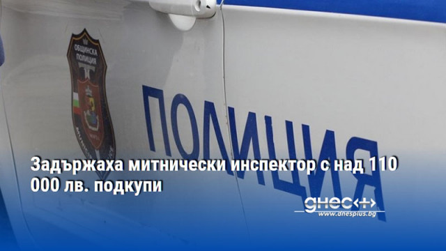 Задържаха митнически инспектор с над 110 000 лв. подкупи