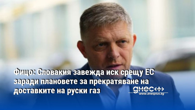 Фицо: Словакия завежда иск срещу ЕС заради плановете за прекратяване на доставките на руски газ