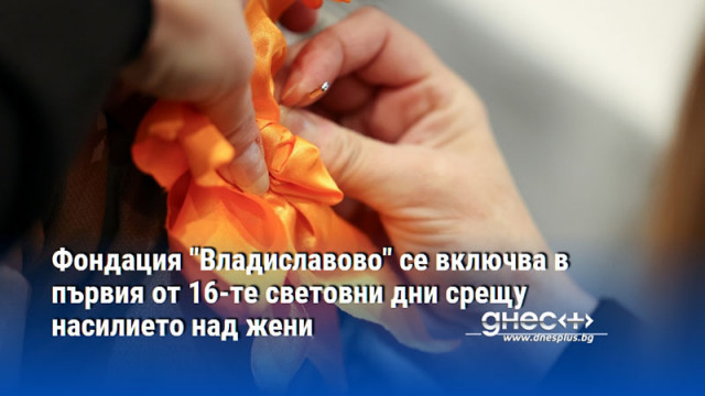 Фондация "Владиславово" се включва в първия от 16-те световни дни срещу насилието над жени