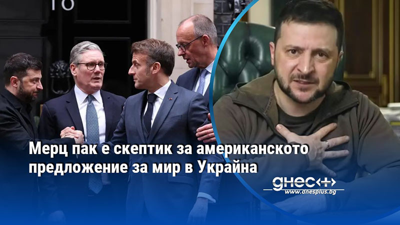 Мерц пак е скептик за американското предложение за мир в Украйна
