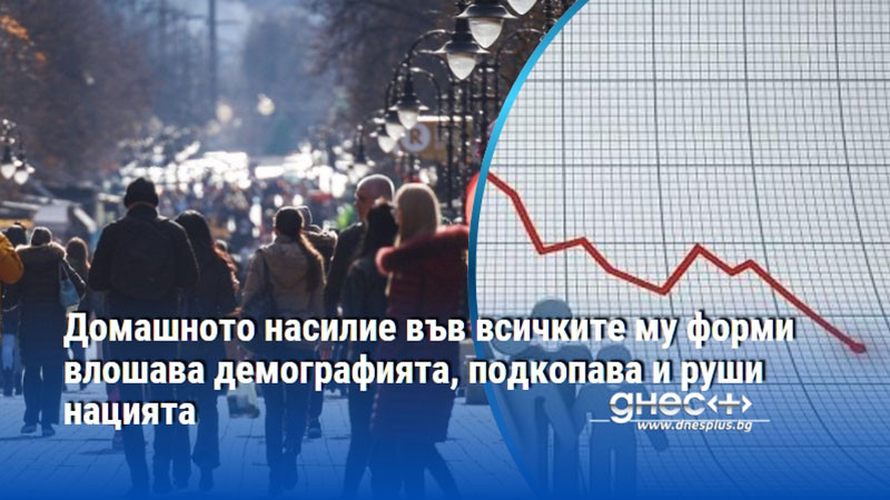 Домашното насилие във всичките му форми влошава демографията, подкопава и руши нацията