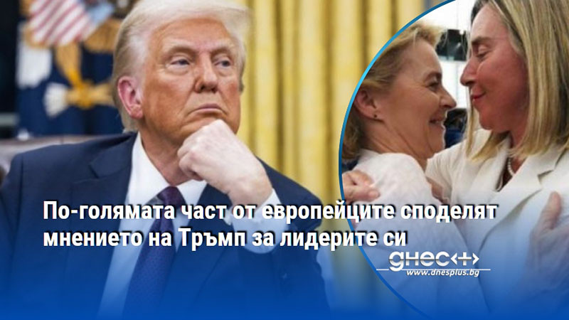 По-голямата част от европейците споделят мнението на Тръмп за лидерите си