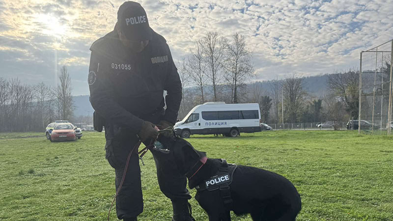 Открит урок за екипната работа на кучета и полицаи
