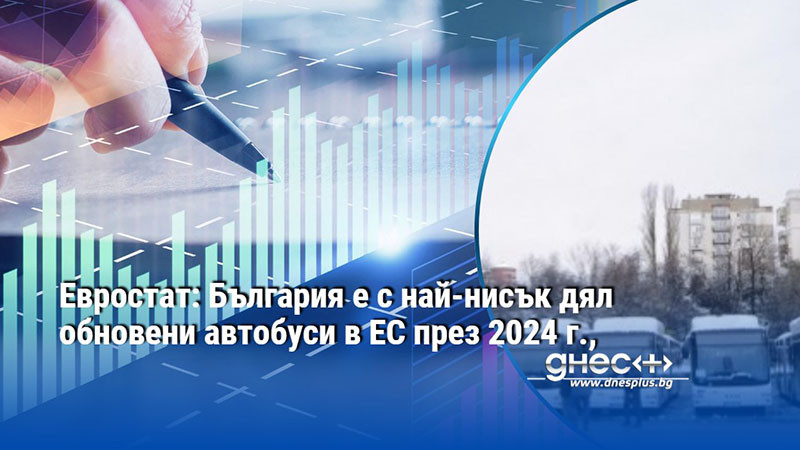 Евростат: България е с най-нисък дял обновени автобуси в ЕС през 2024 г.,