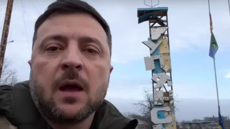 Зеленски записа видео от Купянск: Благодаря на всеки воин!