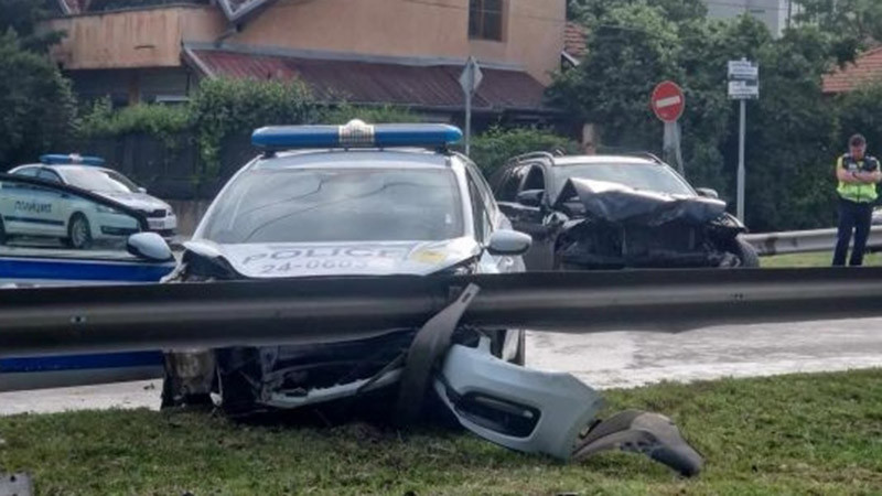 Шофьор блъсна патрулка и полицай при опит за бягство в Горна Оряховица