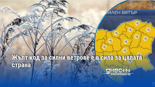 Максималните температури ще бъдат от 4° до 9° Жълтият код