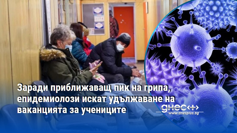 Заради приближаващ пик на грипа, епидемиолози искат удължаване на ваканцията за учениците