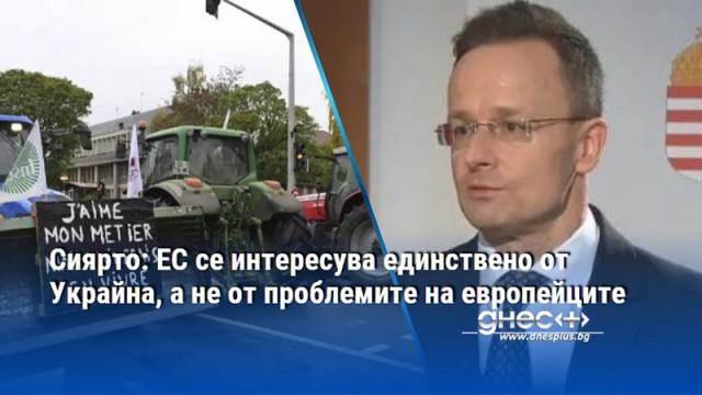 Сиярто: ЕС се интересува единствено от Украйна, а не от проблемите на европейците