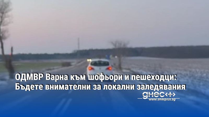ОДМВР Варна към шофьори и пешеходци: Бъдете внимателни за локални заледявания