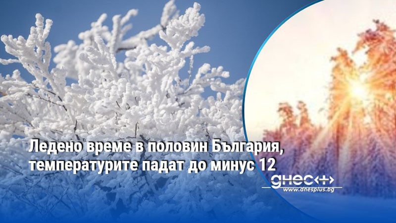 Ледено време в половин България, температурите падат до минус 12