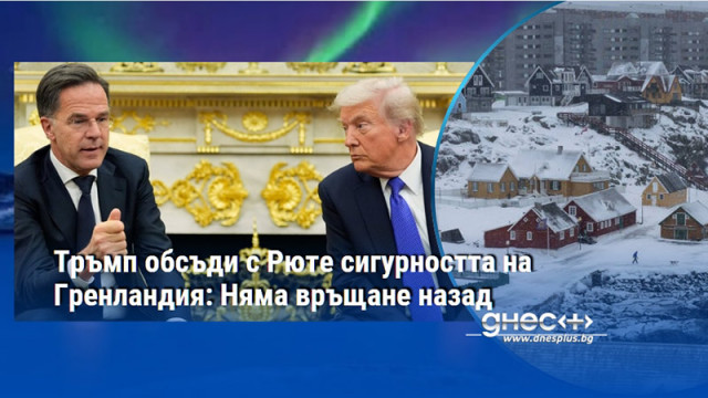 Тръмп обсъди с Рюте сигурността на Гренландия: Няма връщане назад