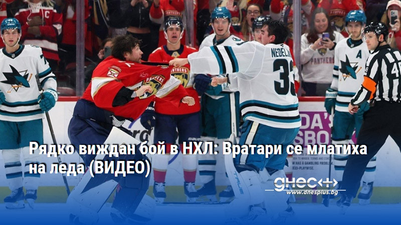 Рядко виждан бой в НХЛ: Вратари се млатиха на леда (ВИДЕО)