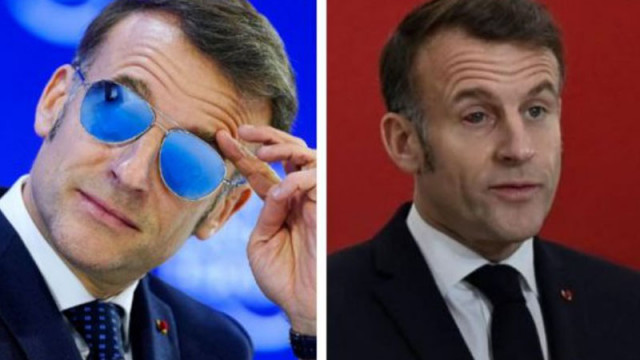 Екипът на Макрон заяви че изборът да носи тъмни слънчеви