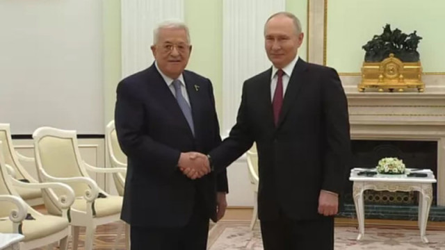 Президентът на Русия Владимир Путин прие днес в Кремъл палестинския