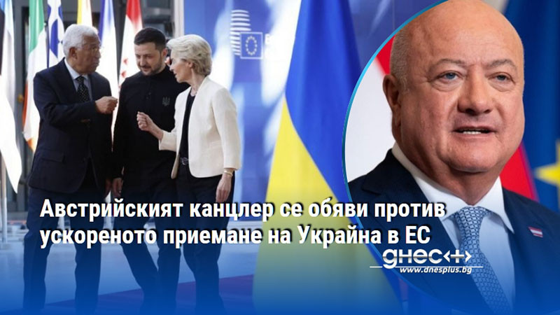 Австрийският канцлер се обяви против ускореното приемане на Украйна в ЕС