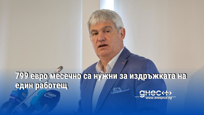 799 евро месечно са нужни за издръжката на един работещ