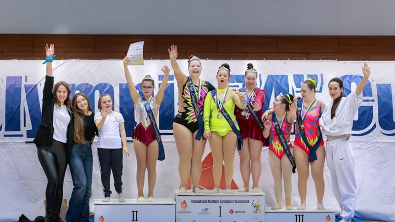 Впечатляващо участие на гимнастичките със синдром на Даун на турнира "Олимпия 74"