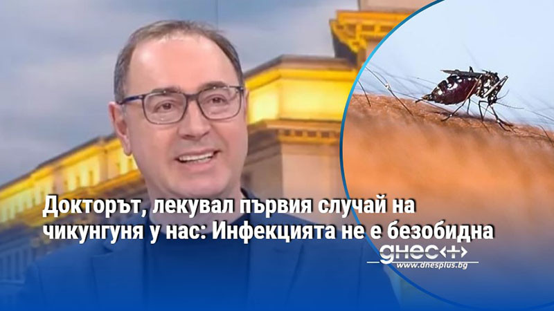 Докторът, лекувал първия случай на чикунгуня у нас: Инфекцията не е безобидна