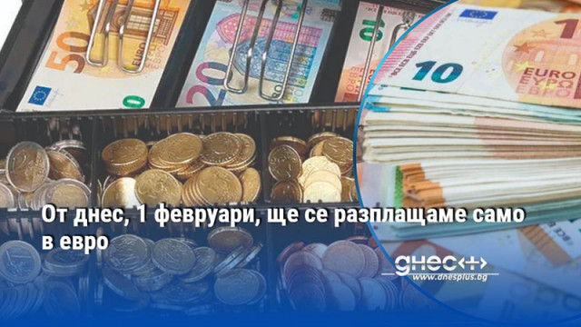 От днес, 1 февруари, ще се разплащаме само в евро