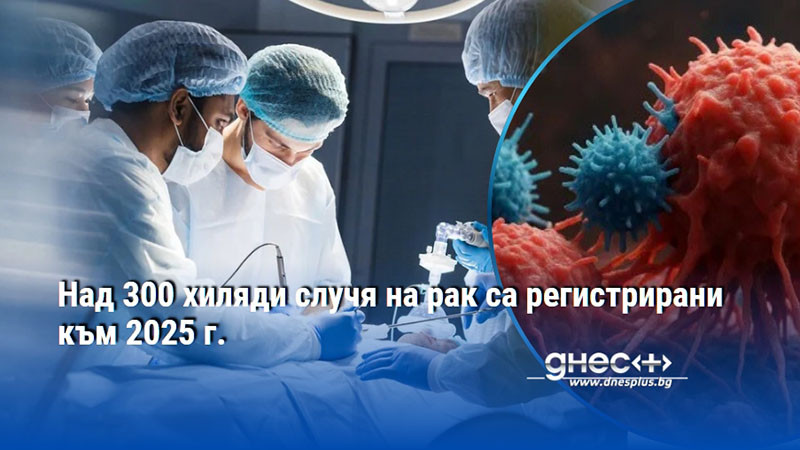 Над 300 хиляди случя на рак са регистрирани към 2025 г.