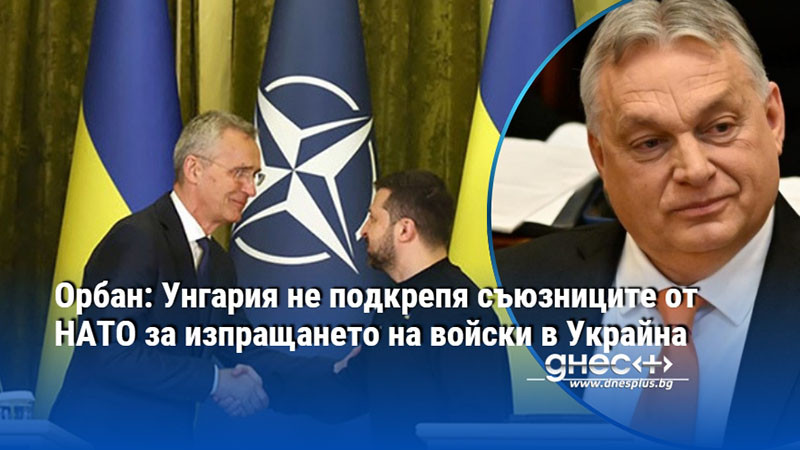Орбан: Унгария не подкрепя съюзниците от НАТО за изпращането на войски в Украйна