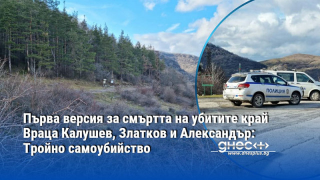 Първа версия за смъртта на убитите край Враца Калушев, Златков и Александър: Тройно самоубийство