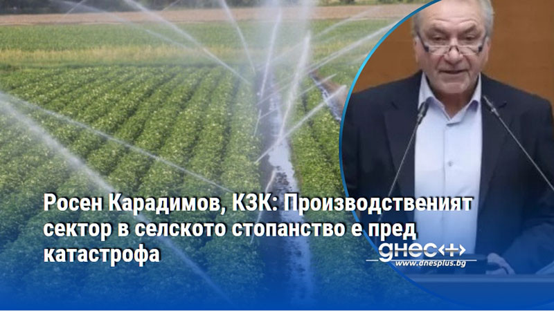 Росен Карадимов, КЗК: Производственият сектор в селското стопанство е пред катастрофа