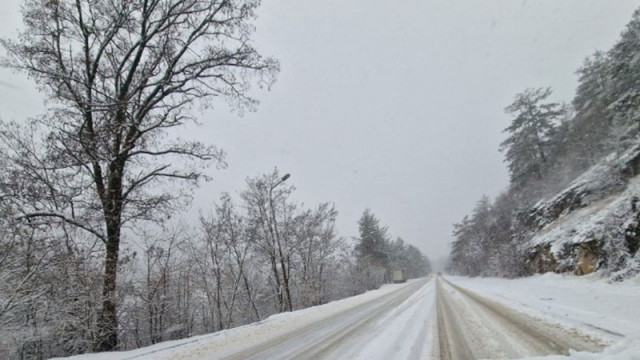 Силен снеговалеж доведе до ограничаване на движението на товарни автомобили