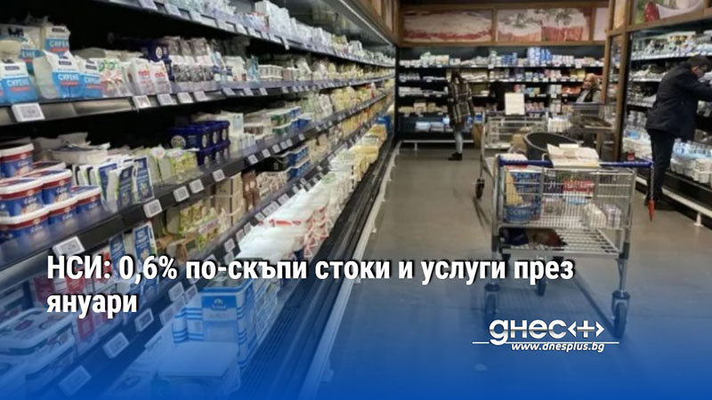 НСИ: 0,6% по-скъпи стоки и услуги през януари
