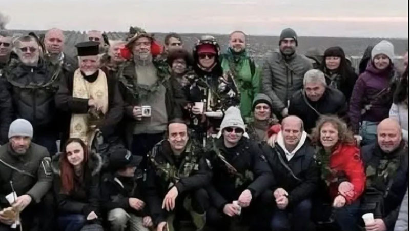 Ивайло Калушев, Тома Белев, Борислав Сандов и Владислав Панев  заедно на Трифон Зарезан