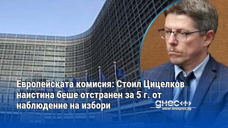 Европейската комисия: Стоил Цицелков наистина беше отстранен за 5 г. от наблюдение на избори