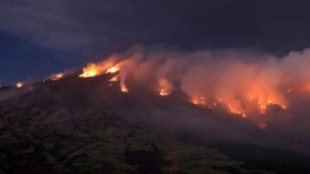 Вулкан изригна зрелищно в Колумбия, избухнаха локални пожари