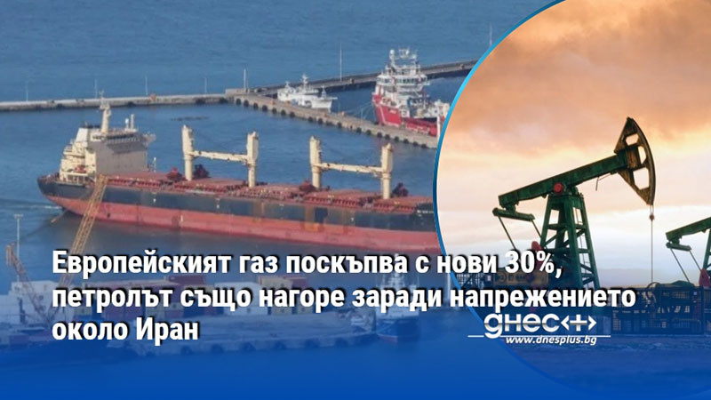 Европейският газ поскъпва с нови 30%, петролът също нагоре заради напрежението около Иран