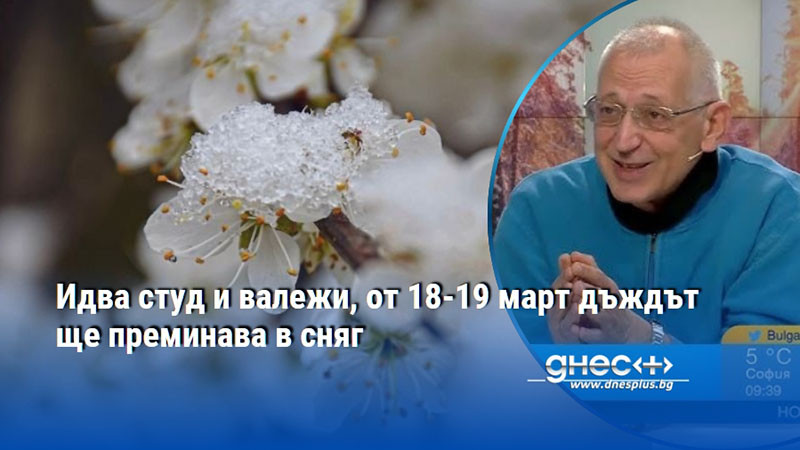 Идва студ и валежи, от 18-19 март дъждът ще преминава в сняг