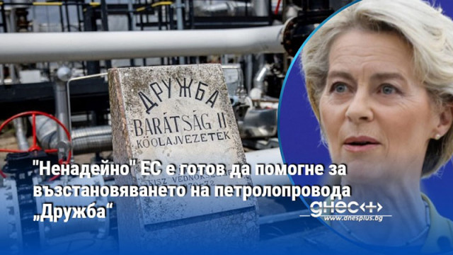"Ненадейно" ЕС е готов да помогне за възстановяването на петролопровода „Дружба“