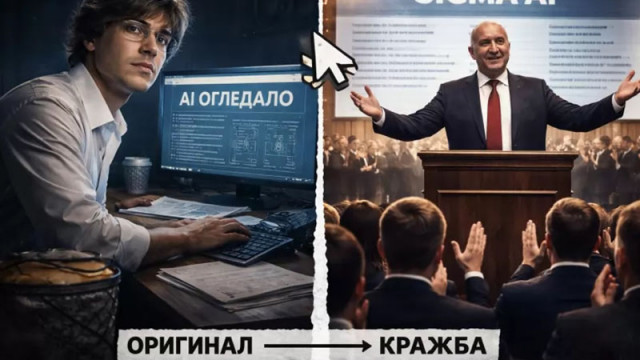 Радев стартира с кражба на интелектуална собственост.SIGMA AI e копи пейст на AI ОГЛЕДАЛО на Nik Ray