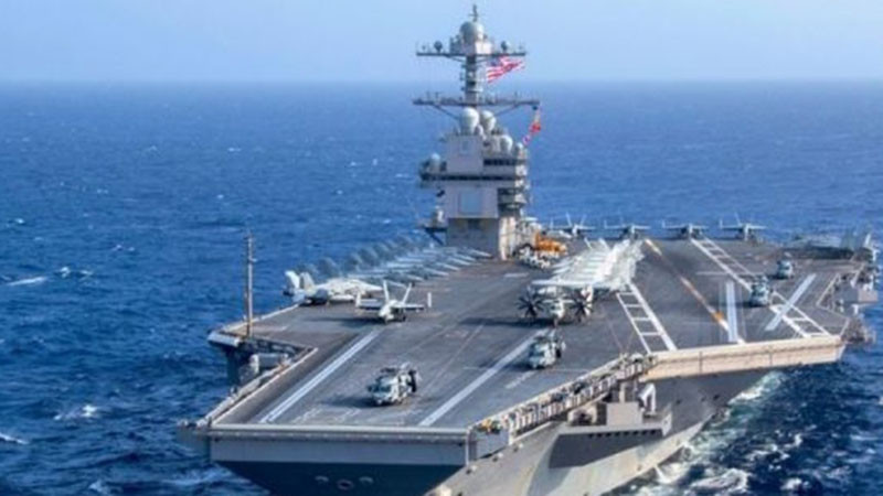 Американският самолетоносач "Джералд Форд" акостира на остров Крит