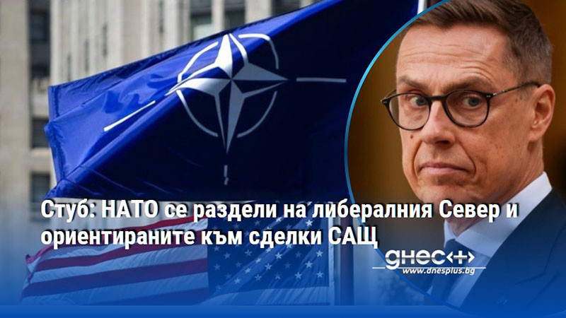 Стуб: НАТО се раздели на либералния Север и ориентираните към сделки САЩ