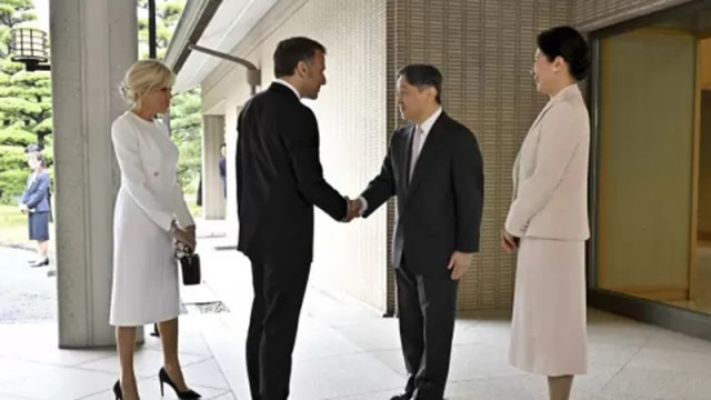 Макрон се срещна с японския император в края на визитата си в Токио
