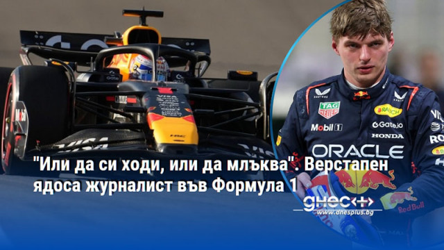 "Или да си ходи, или да млъква". Верстапен ядоса журналист във Формула 1