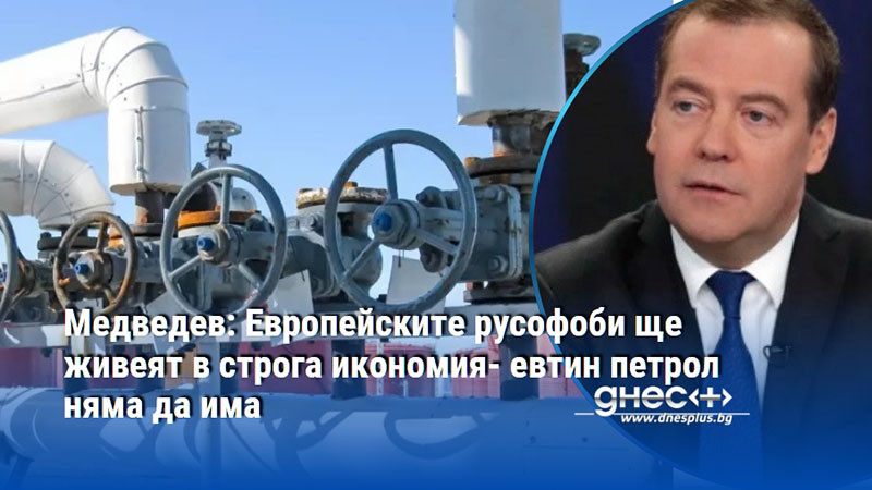 Медведев: Европейските русофоби ще живеят в строга икономия- евтин петрол няма да има