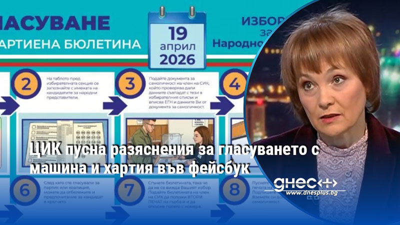 ЦИК пусна разяснения за гласуването с машина и хартия във фейсбук